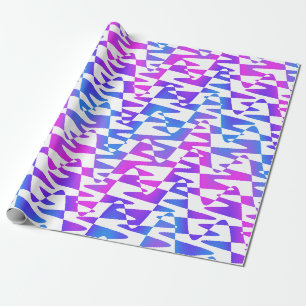 Papier Cadeau onduleur rétroonde - crépuscule dégradé sur blanc 