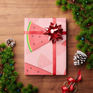 Papier Cadeau One In A Melon 1er Birthday Watermelon Motif