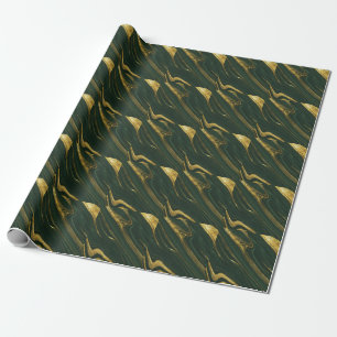 Papier Cadeau Onyx Vert Luxueux : Marbre D'Or.