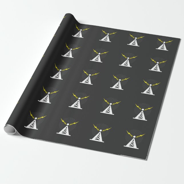 Papier Cadeau Opérateur de radio Tower Antenna Ham (Déroulé)