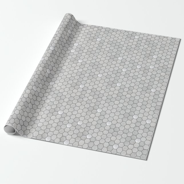 Papier Cadeau Ophelia Hexagon Motif (Déroulé)