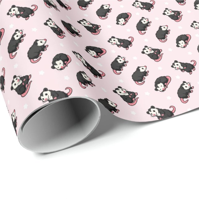 Papier Cadeau Opossums (Coin rond)
