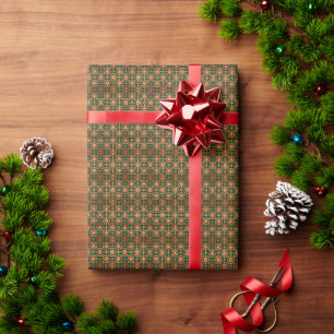 Papier Cadeau Opulence de Noël : Fils d'or de Christmas