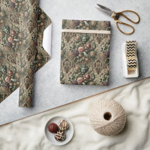 Papier Cadeau Opulence Opatique - Gothique Floral Baroque