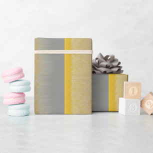 Papier Cadeau Or et argent, élégant rayé classique