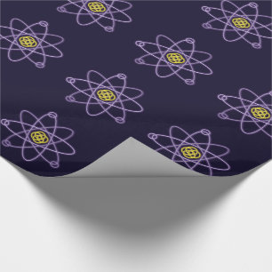 Papier Cadeau Or et argent Science de la structure atomique