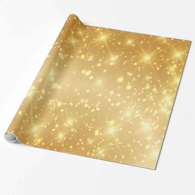 Papier Cadeau Or étincelant (Déroulé)