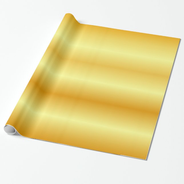 Papier Cadeau Or look élégant moderne cadeau doré brillant (Déroulé)