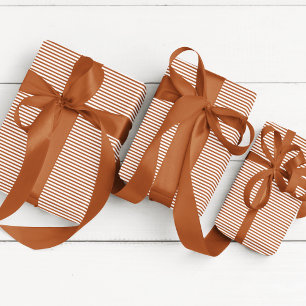 Papier Cadeau Orange Brûlé Simple Mince