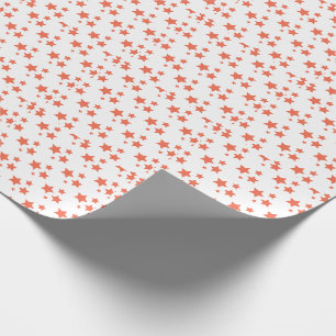 Papier Cadeau Orange Stars Design moderne Papier à envelopper