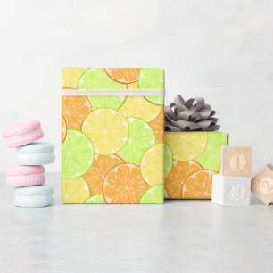 Papier Cadeau oranges citrons citron vert agrumes nature fraîche
