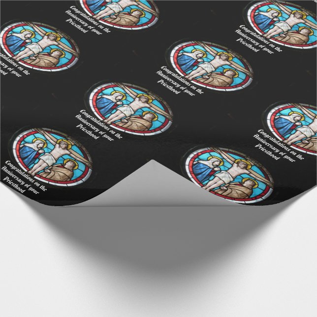 Papier Cadeau Ordination Anniversaire Prêtre Pasteur personnalis (Coin)