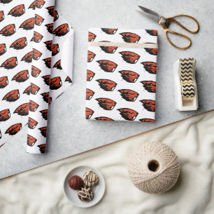 Papier Cadeau Oregon State Beavers   Tête de castor
