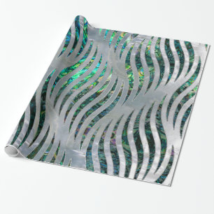 Papier Cadeau Ormeau abstrait et nacre d'ondulation