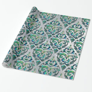 Papier Cadeau Ormeau et perle orientaux persans de motif