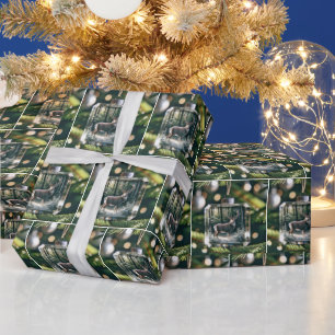 Papier Cadeau Ornement De Cerfs De Buck Sur Pine Tree