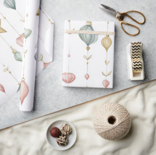 Papier Cadeau Ornement de pendage subtil