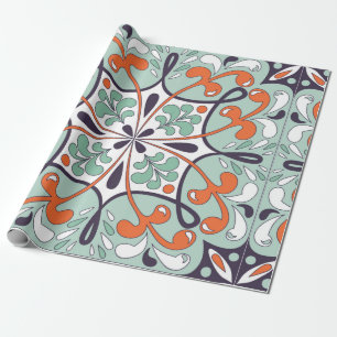 Papier Cadeau Ornement floral traditionnel oriental, Jusqu maroc