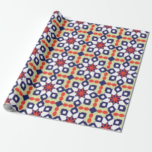 Papier Cadeau Ornement Motif classique, Patte géométrique transp