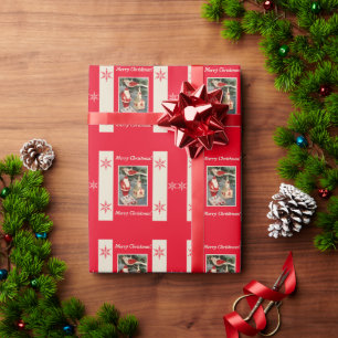 Papier Cadeau Ornements père Noël