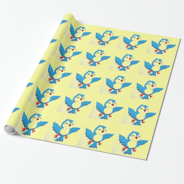 Papier cadeau ornithologique (Déroulé)