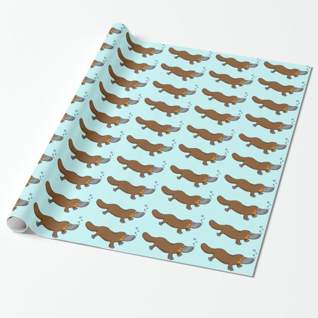 Papier Cadeau Ornithorynque canard-affiché par bande dessinée (Déroulé)