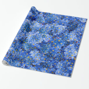 Papier Cadeau Oublie-moi pas Motif de fleurs