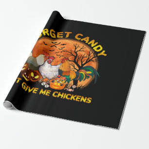 Papier Cadeau Oubliez les bonbons, donnez-moi juste des poulets