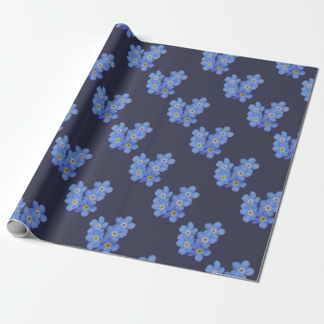 Papier Cadeau Oubliez-moi papier d'emballage (Déroulé)