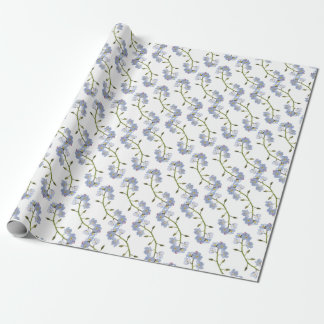 Papier Cadeau Oubliez-moi pas des fleurs