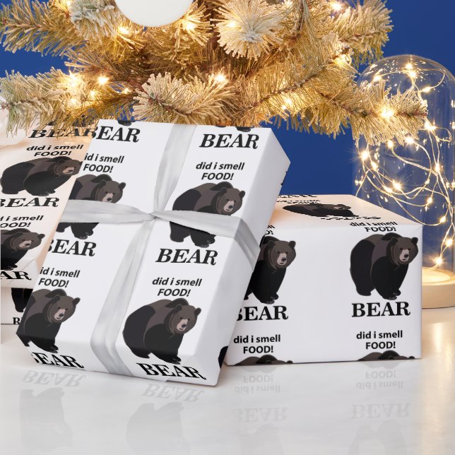 Papier Cadeau Ours Ai-Je Senti Nourriture Drôle Ours (Vacances)