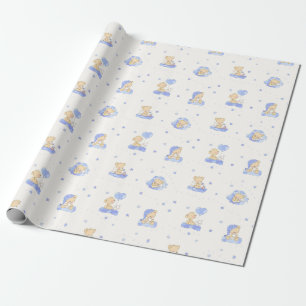 Papier Cadeau Ours d'alphabet