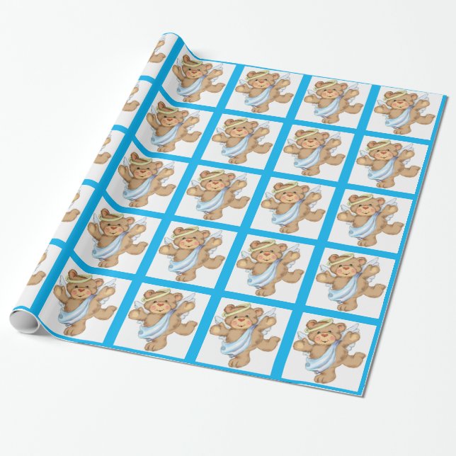 Papier Cadeau Ours d'Ange (Déroulé)
