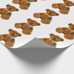 Papier Cadeau Ours de nounours en osier Brown
