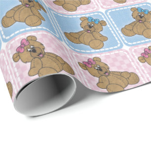 Papier Cadeau Ours de nounours pour le garçon ou la fille