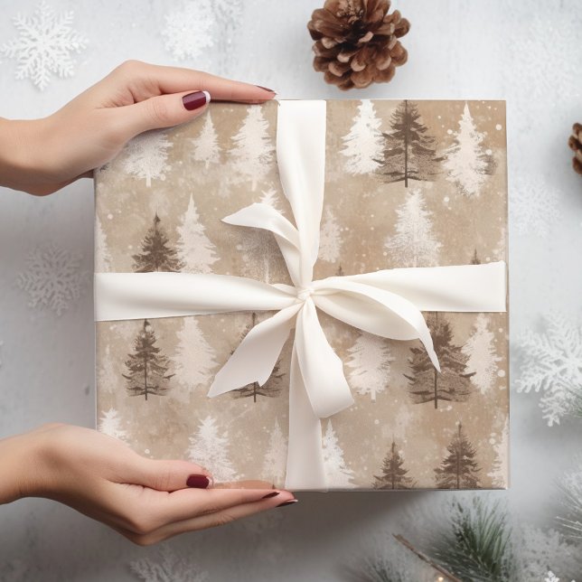 Papier Cadeau Ours d'hiver Brown Russe (Créateur téléchargé)