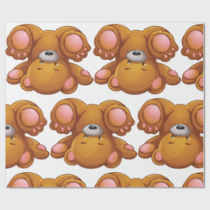 Papier Cadeau Ours en peluche à l'envers