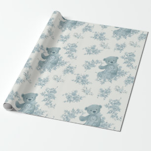 Papier Cadeau ours et lapin en toile française