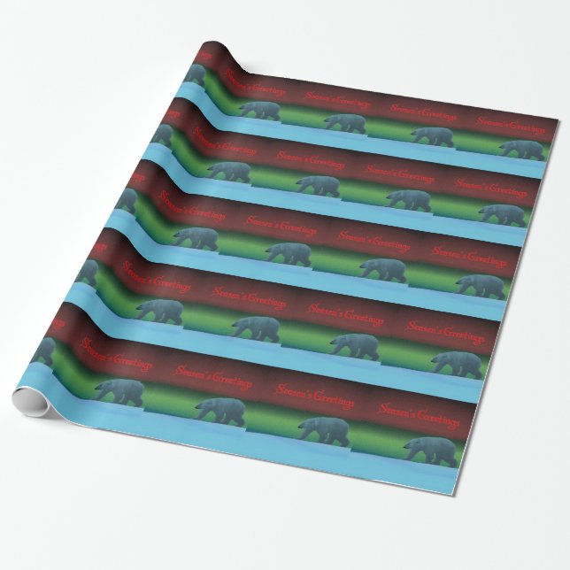 Papier Cadeau Ours polaire (Déroulé)
