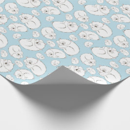 Papier Cadeau Ours polaire Baby shower Hiver bleu garçon