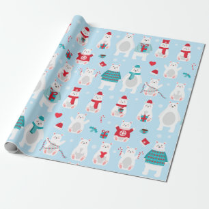Papier Cadeau Ours polaires adorables