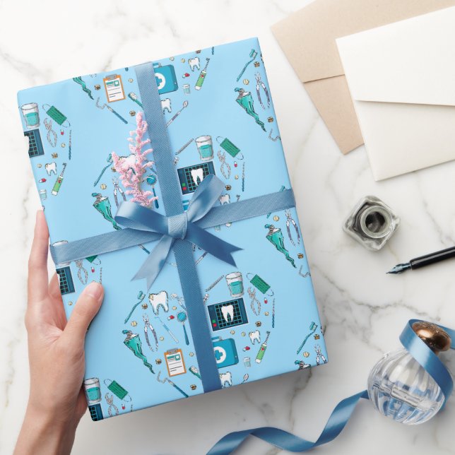Papier Cadeau Outil dentaire amusant Coeur (Cadeaux)