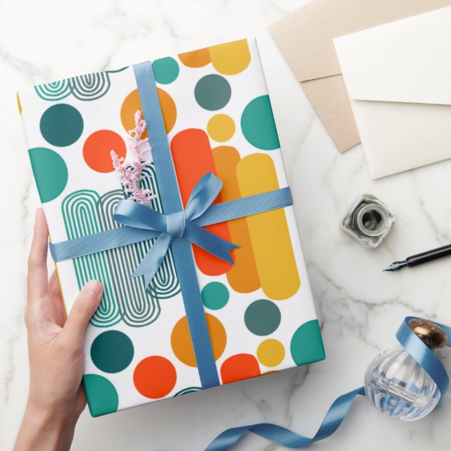 Papier Cadeau Ovales et cercles (Cadeaux)