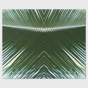 Papier Cadeau Overlapping Palm Fronds Tropical Green Abstract