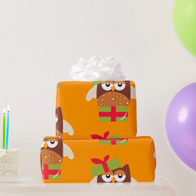 Papier Cadeau Owl Gift (Créateur téléchargé)