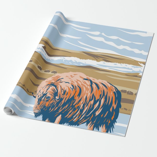 Papier Cadeau Ox musqué (Déroulé)