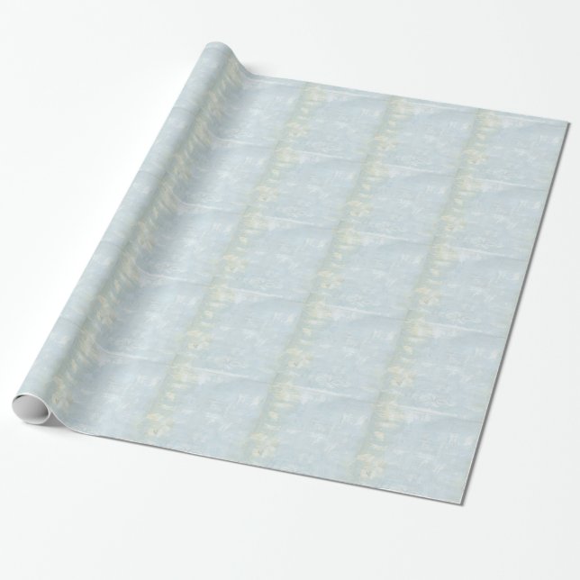 Papier Cadeau Page d'art grunge bleu (Déroulé)