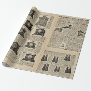 Papier Cadeau Pages du catalogue Steampunk