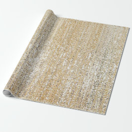 Papier Cadeau Pailleté Champagne Moderne