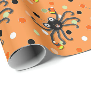 Papier Cadeau Paillettes créatives d'araignée d'Halloween